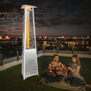 42 000 BTU Stainless Steel Pyramid Patio Heater With Wheels by LJGDeals