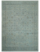 Distressed traditional And Beige Hand Knotted 10x14 Wool Area Rug