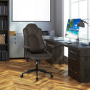 High Adjustable Back Executive Office Chair with Armrest-Brown by LJGDeals