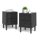 2PCS Nightstand W/2 Drawer Multipurpose by LJGDeals