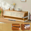 Thin Bamboo Shoe Cabinet with 3 Flip Drawers – Narrow Shoe Storage Organizer by 2Dropme