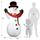 6 Feet Inflatable Christmas Snowman with LED Lights Blow Up Outdoor Yard Decoration by LJGDeals