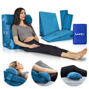 LX8 4-Piece Support for Nighttime Digestive Discomfort & Easier Breathing, Wedge Pillow Set, Ocean Blue
