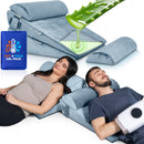 LX8 4-Piece Support for Nighttime Digestive Discomfort & Easier Breathing, Wedge Pillow Set, Cloud Gray with Aloe Vera