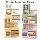 Tiny Land® Wooden Play Kitchen with Storage for Creative Toddlers