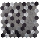 Silver 11x11 Honed Hexagon PVC Peel & Stick Tile (10 pack, 8.79 sq ft/case) - Sample