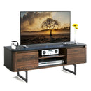 Wooden TV Stand with 2-Door Storage Cabinets for for TVs up to 55 Inch by LJGDeals