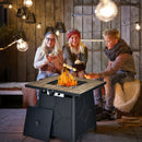 40 000 BTU 28 Inches Propane Gas Fire Pit Table With Cover by LJGDeals