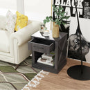 Compact Nightstand with Drawer and Shelf by LJGDeals