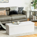 45 Inches Large Folding Ottoman Storage Seat-White by LJGDeals