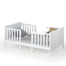 2-in-1 Convertible Kids Wooden Bedroom Furniture with Guardrails by DirectDeals