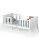 2-in-1 Convertible Kids Wooden Bedroom Furniture with Guardrails by LJGDeals