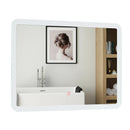 LED Wall-mounted Bathroom Rounded Arc Corner Mirror with Touch by LJGDeals