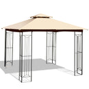 10 x 10 Feet L-Shaped Patio Canopy Gazebo Outdoor 2-Tier Steel Tent by DirectDeals