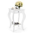 2-Tier End Table with Drawer and Shelf for Living Room Bedroom by LJGDeals