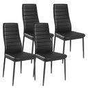 4 Pieces Modern Leather Dinning Chairs Set with Metal Frame by LJGDeals