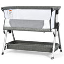 Adjustable Baby Bedside Crib with Large Storage by LJGDeals