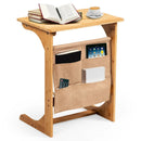 Bamboo Sofa Table End Table Bedside Table with Storage Bag by LJGDeals
