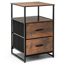 Freestanding Cabinet Dresser with Wooden Top Shelves by LJGDeals