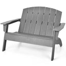 HDPE Patio Adirondack Chair for Porch Garden Backyard-Gray by LJGDeals