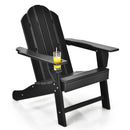 Outdoor Adirondack Chair with Built-in Cup Holder for Backyard Porch by LJGDeals
