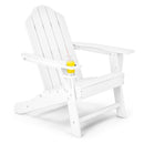 Outdoor Adirondack Chair with Built-in Cup Holder for Backyard Porch-Black by DirectDeals