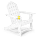Outdoor Adirondack Chair with Built-in Cup Holder for Backyard Porch by LJGDeals