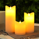 4/6/8 inch High Flickering Battery Candle（Set of 3） by JHY DESIGN
