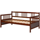 Twin Size Wooden Slats Daybed Bed with Rails by LJGDeals