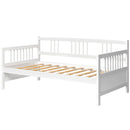 Twin Size Wooden Slats Daybed Bed with Rails by LJGDeals