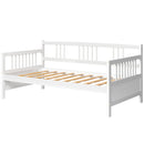 Twin Size Wooden Slats Daybed Bed with Rails
