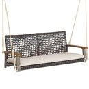 2-Person Rattan Hanging Porch Swing Chair by LJGDeals