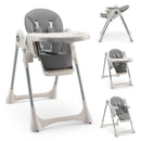 Baby Folding High Chair Dining Chair with Adjustable Height and Footrest by LJGDeals
