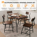 2 Pieces Modern Dining Room Side Chairs with Metal Frame-Brown by LJGDeals
