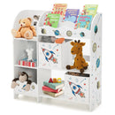 Wooden Children Storage Cabinet with Storage Bins-Rocket Pattern by LJGDeals