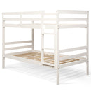Twin Bunk Bed Children Wooden Bunk Beds Solid Hardwood-Brown by DirectDeals