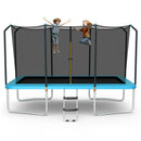 8 x 14 Feet Rectangular Recreational Trampoline with Safety Enclosure Net and Ladder by LJGDeals