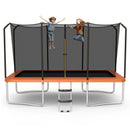 8 x 14 Feet Rectangular Recreational Trampoline with Safety Enclosure Net and Ladder by LJGDeals