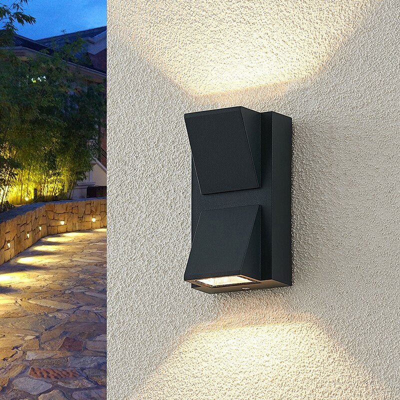 MIRODEMI® Modern Black Outdoor Aluminum Waterproof LED Wall Lightings For Garden, porch