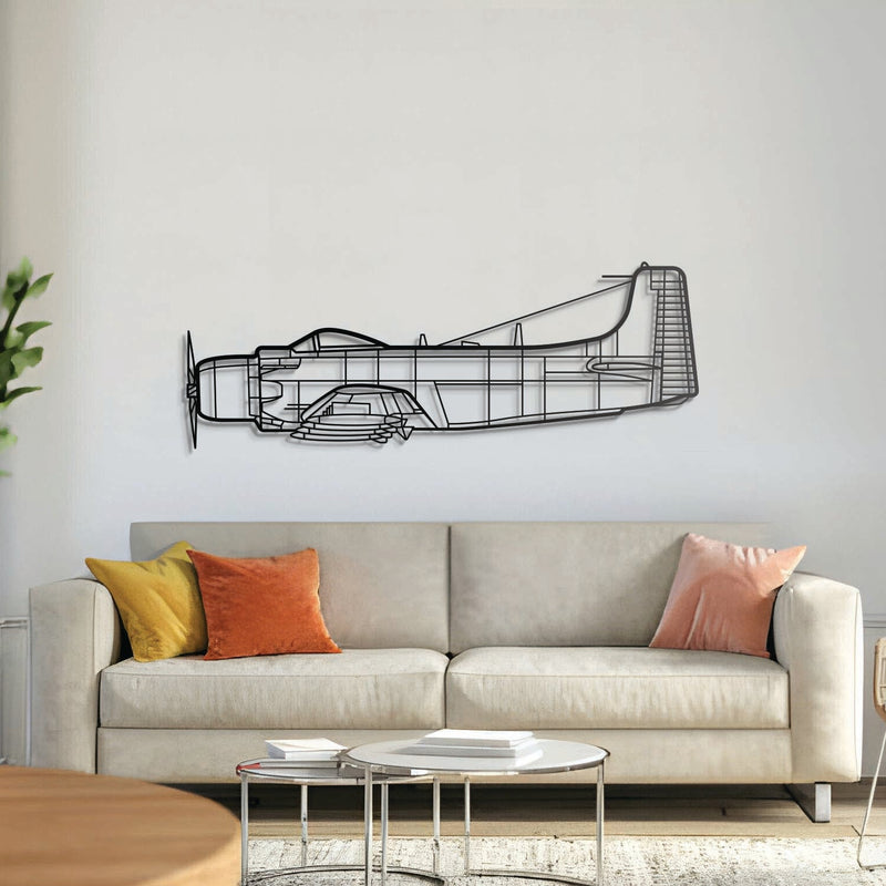 A-1H Skyraider Metal Aircraft Wall Art - NCP0404