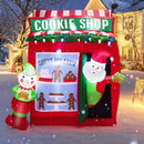 6.3 Feet Inflatable Gingerbread Cookie Shop with Santa Claus by LJGDeals