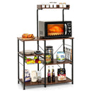 4 Tier Vintage Kitchen Baker's Rack Utility Microwave Stand-Coffee by DirectDeals