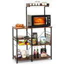 4 Tier Vintage Kitchen Baker's Rack Utility Microwave Stand-Coffee by LJGDeals