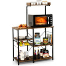 4 Tier Vintage Kitchen Baker's Rack Utility Microwave Stand-Coffee by LJGDeals