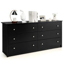 Freestanding 6-Drawer Dresser with Mental Knobs for Bedroom by LJGDeals