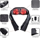 Electric Back and Neck Kneading Shoulder Massager with Heat Straps by LJGDeals