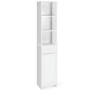 Bathroom Tall Freestanding Storage Cabinet with Open Shelves and Drawer-White by LJGDeals