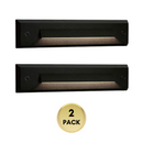 STLA06 2x/6x/12x Package 2W Slim Black Low Voltage 2700K/3000K Warm White Integrated LED Outdoor Step Lights Package, 12V LED Deck Lights Landscape Lights
