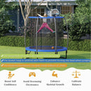 8/10 Feet Recreational Trampoline with Basketball Hoop by LJGDeals