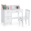 Kids Wooden Writing Furniture Set with Drawer and Storage Cabinet by LJGDeals